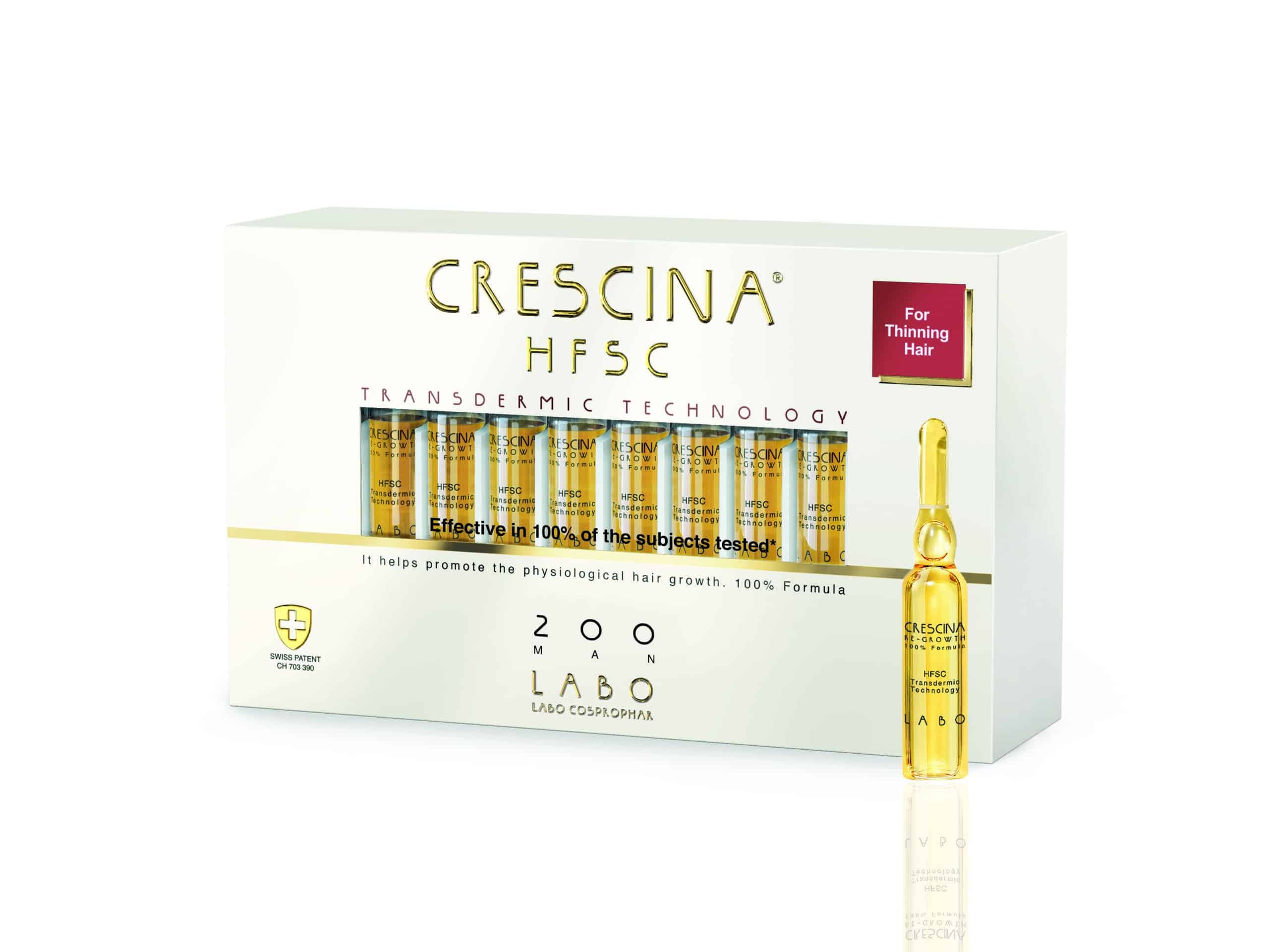 Crescina HFSC újranövekedést serkentő kezelés Férfiaknak - 20 ampulla
